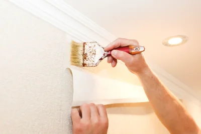 Pose de papier peint à Scientrier — revêtements muraux et toiles de verre